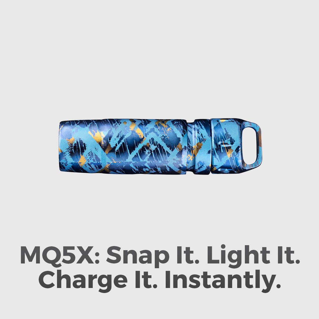 Snap-To-Light Keychain Flashlight