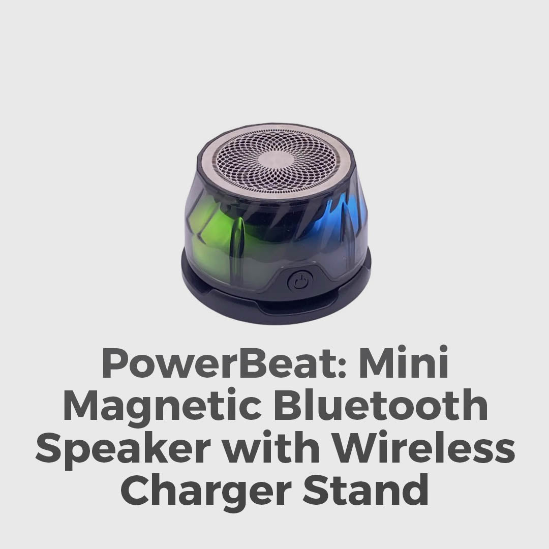 Sleek Speaker with Wireless Charging &amp; RGB Lights for Any Adventure