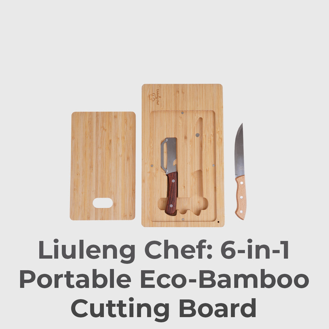 6-in-1 Bamboo Board With Magnetic Storage