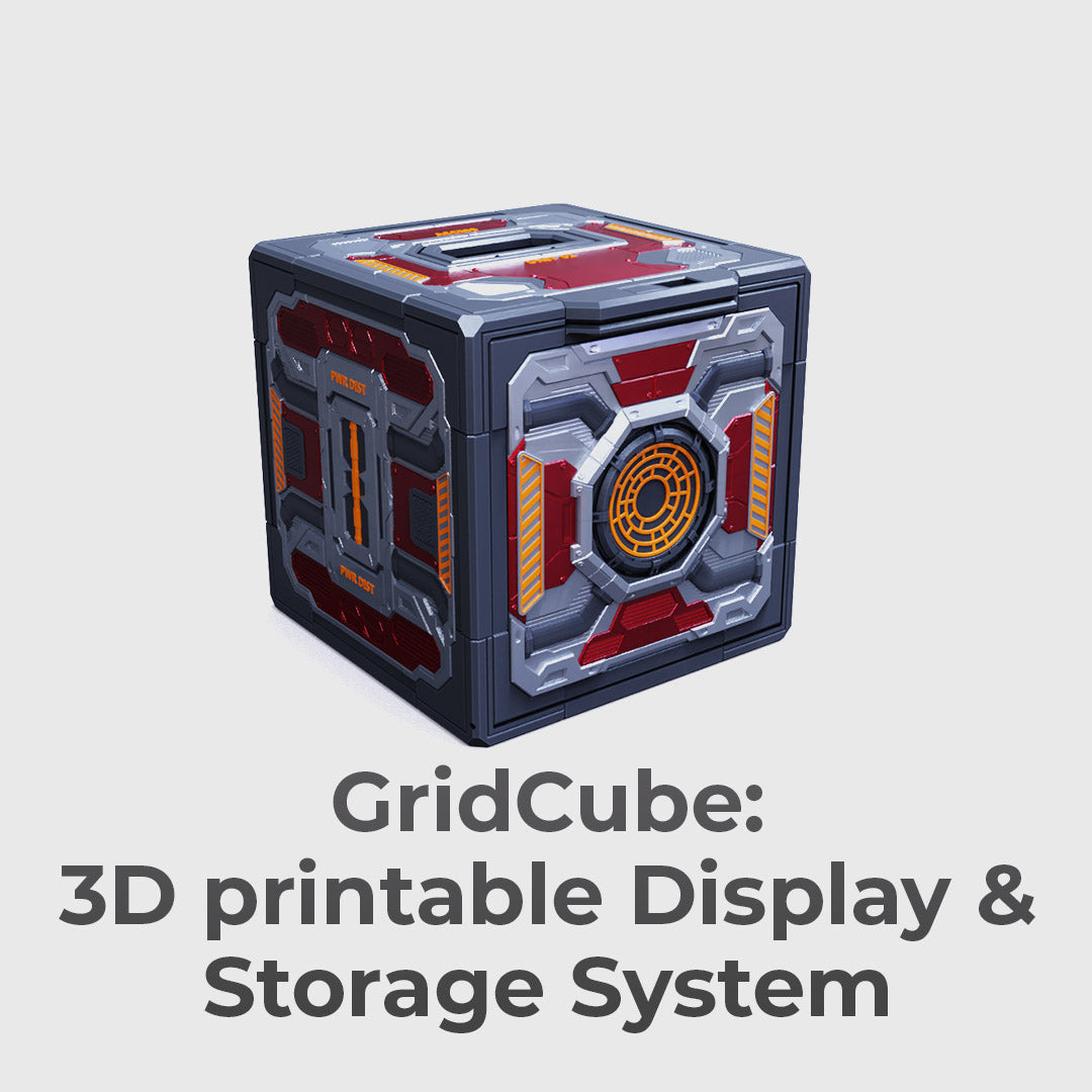 3D-Printable Cube Shelf Storage