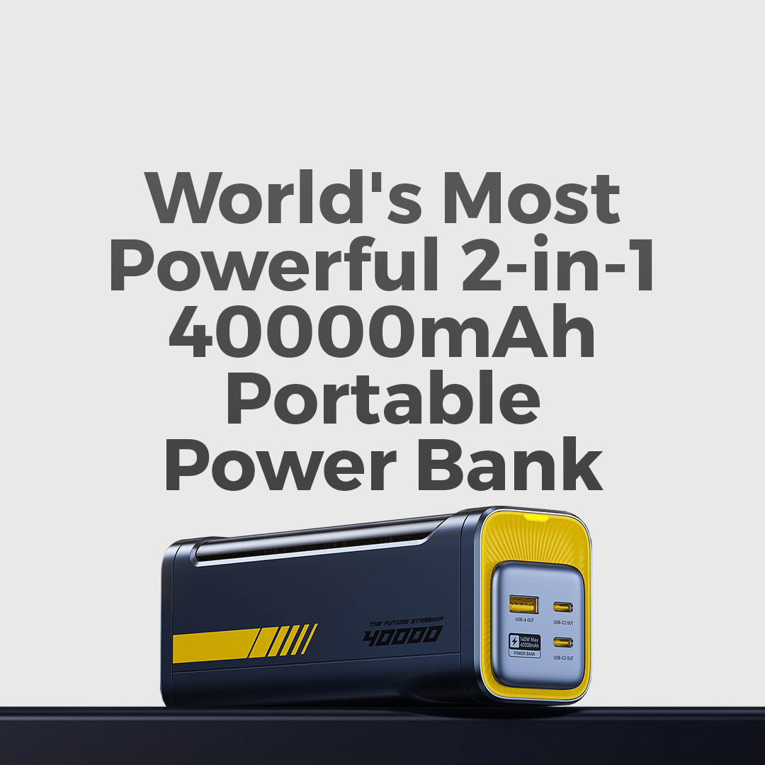 Powerful 2-In-1 40000mAh Portable Power Bank