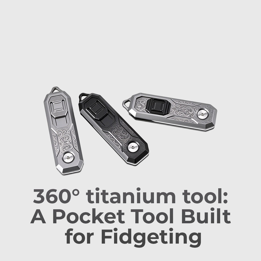 Titanium & Damascis Pocket Tool Built To Fidget