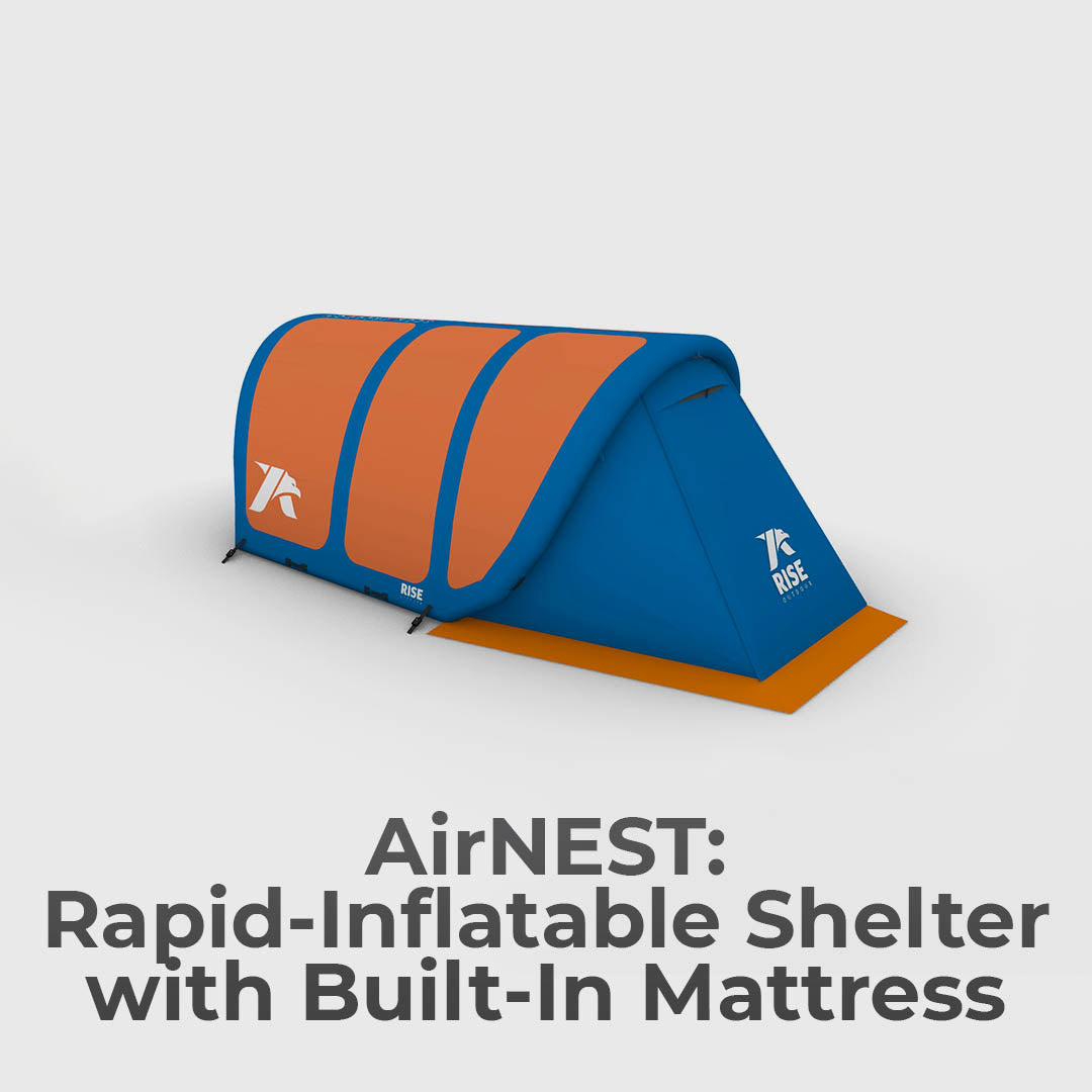 Rapid-Inflatable Tent With Built-In Mattress