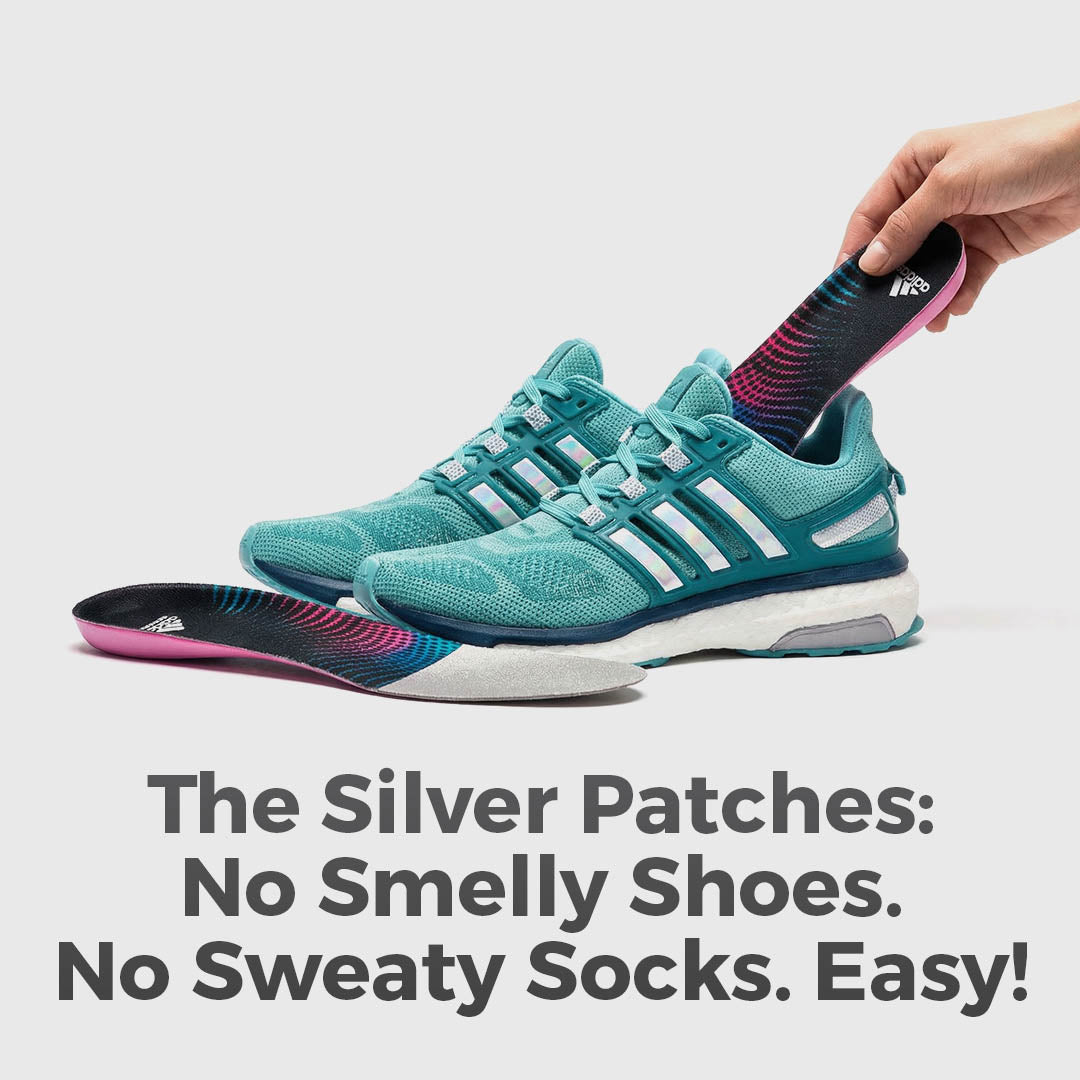 24K Silver Shoe Stickers Stop Odor