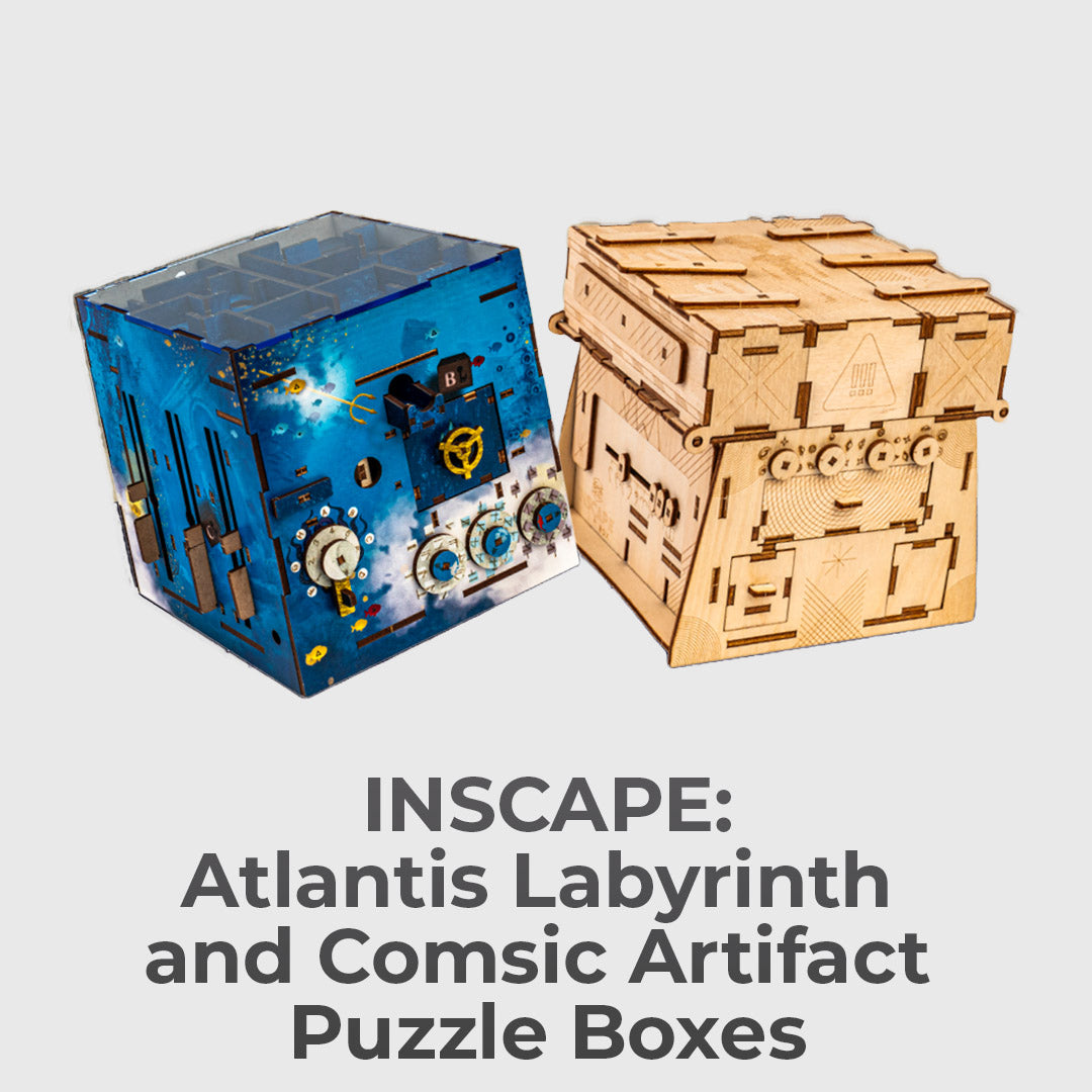 Handcrafted Atlantis & Cosmic Puzzle Boxes