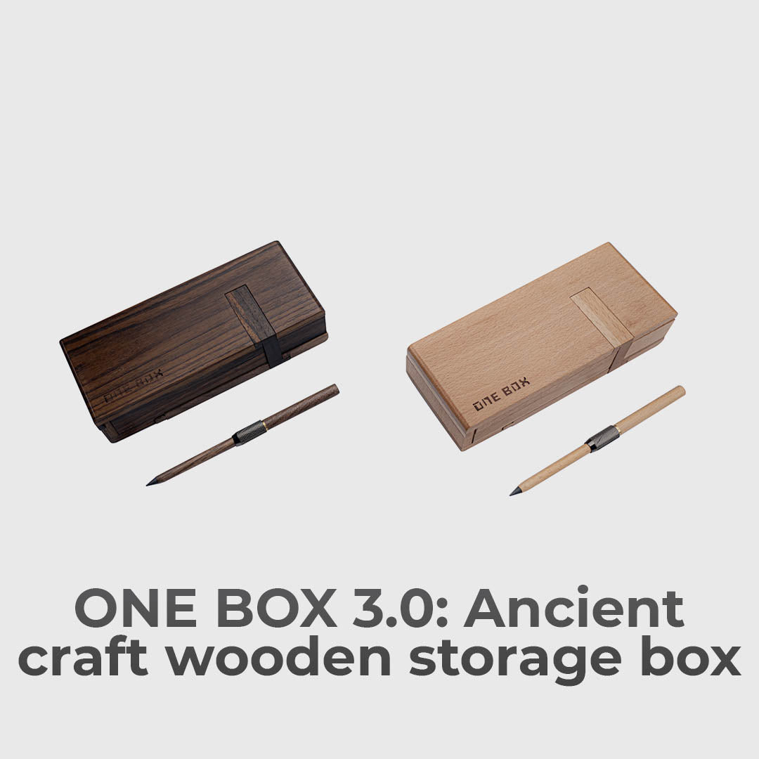 Organize Your Workspace with a Sleek, Natural Wood Storage Box