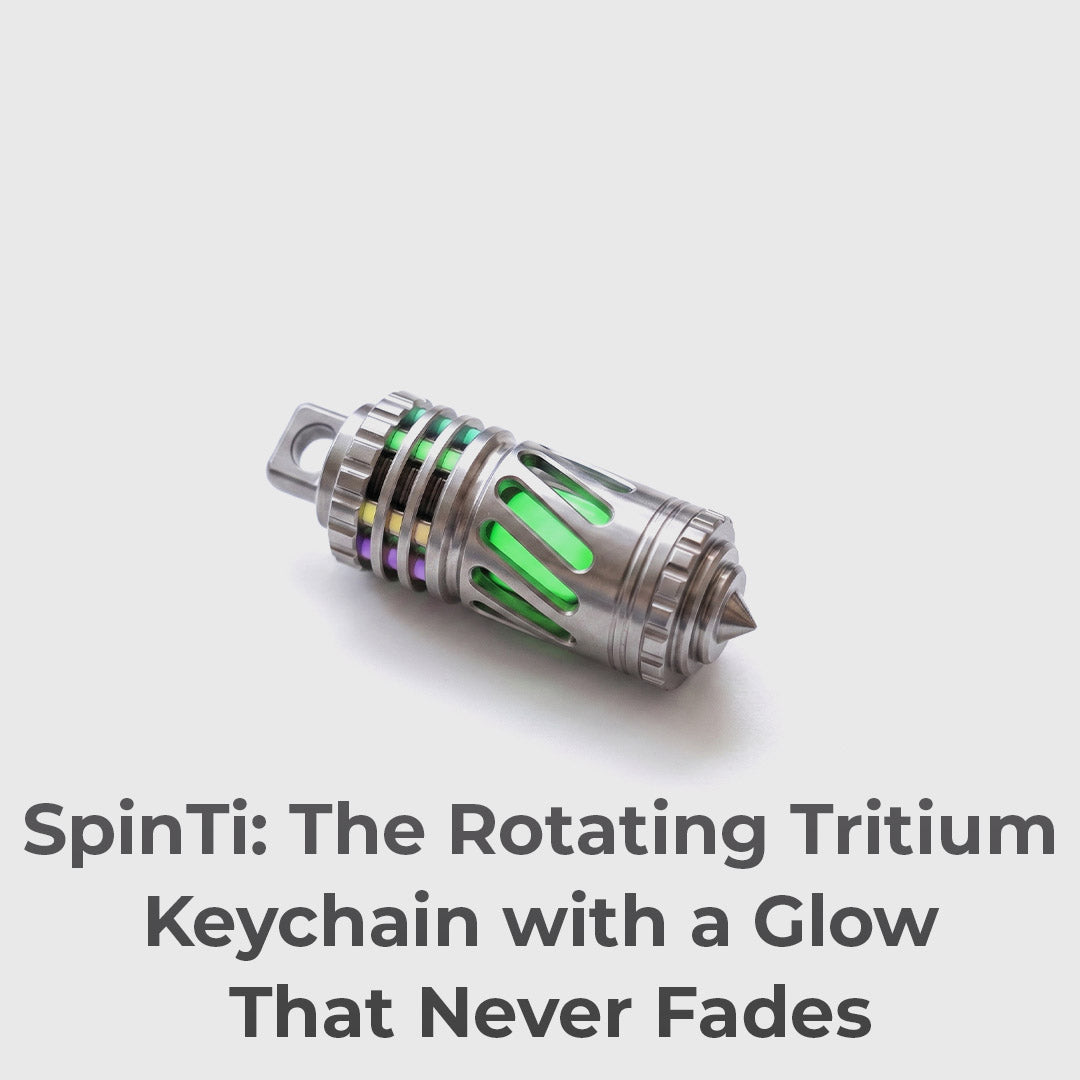 Titanium Tritium Keychain, 25-Year Glow
