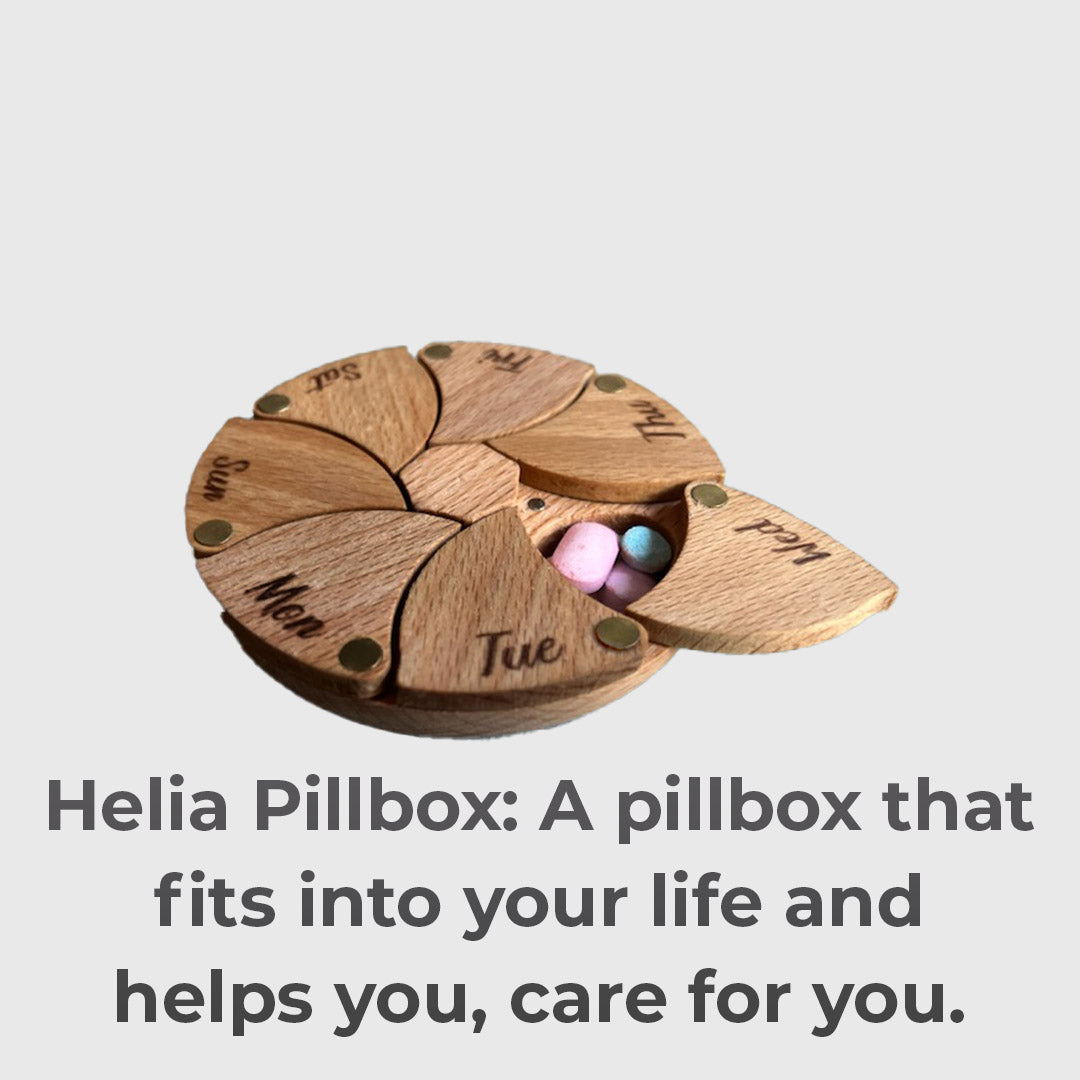 Cherry Wood Pillbox With Magnetic Doors