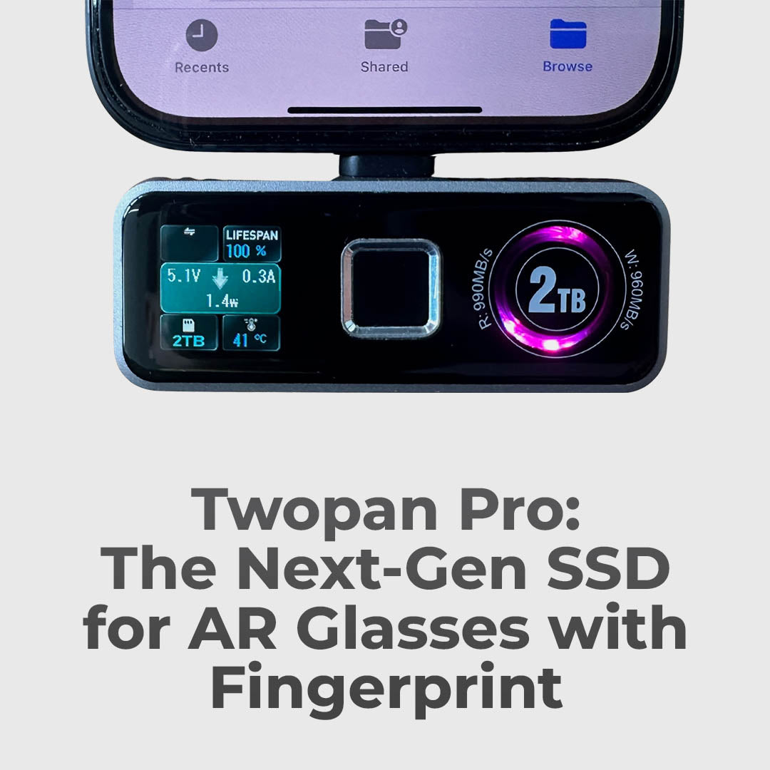 2TB SSD for AR Glasses with Fingerprint