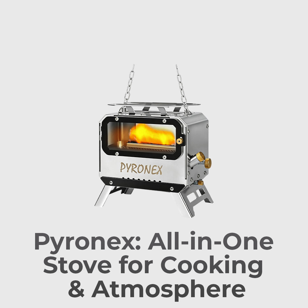 8-Hour Flame Viewing Tent Stove