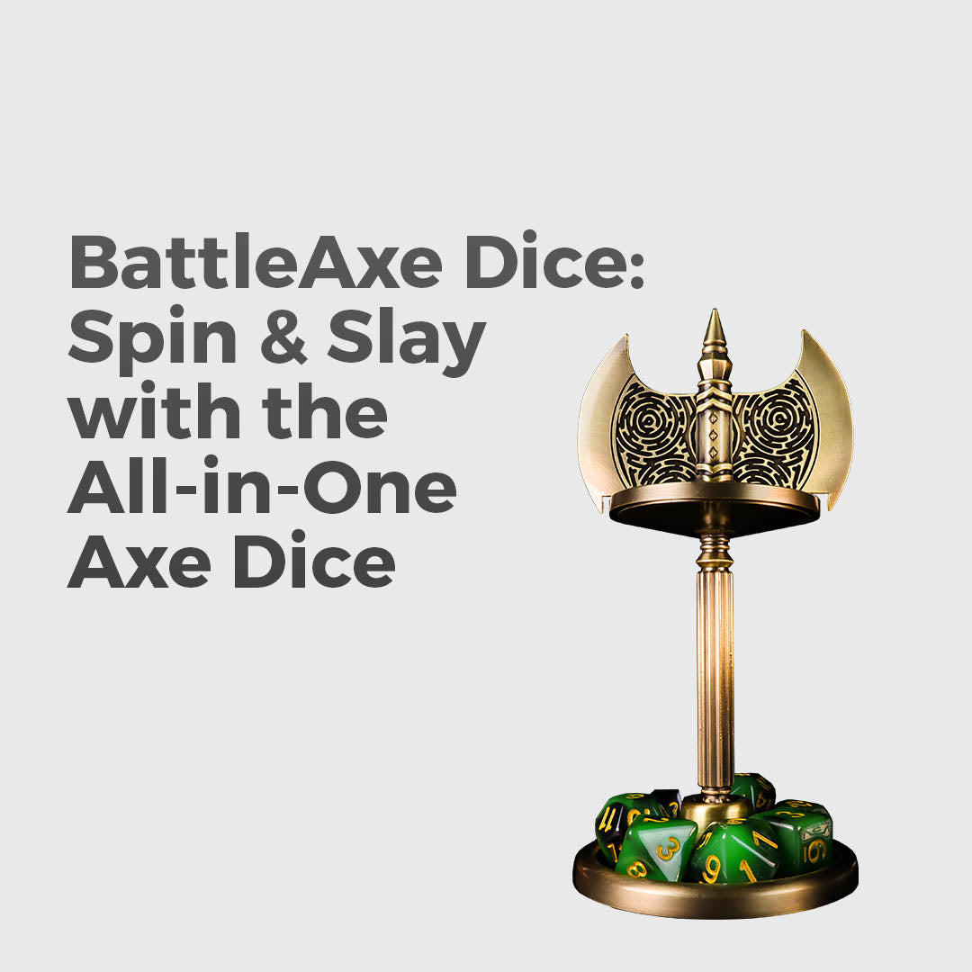 Axe Spinning Dice & Dice Holder In One