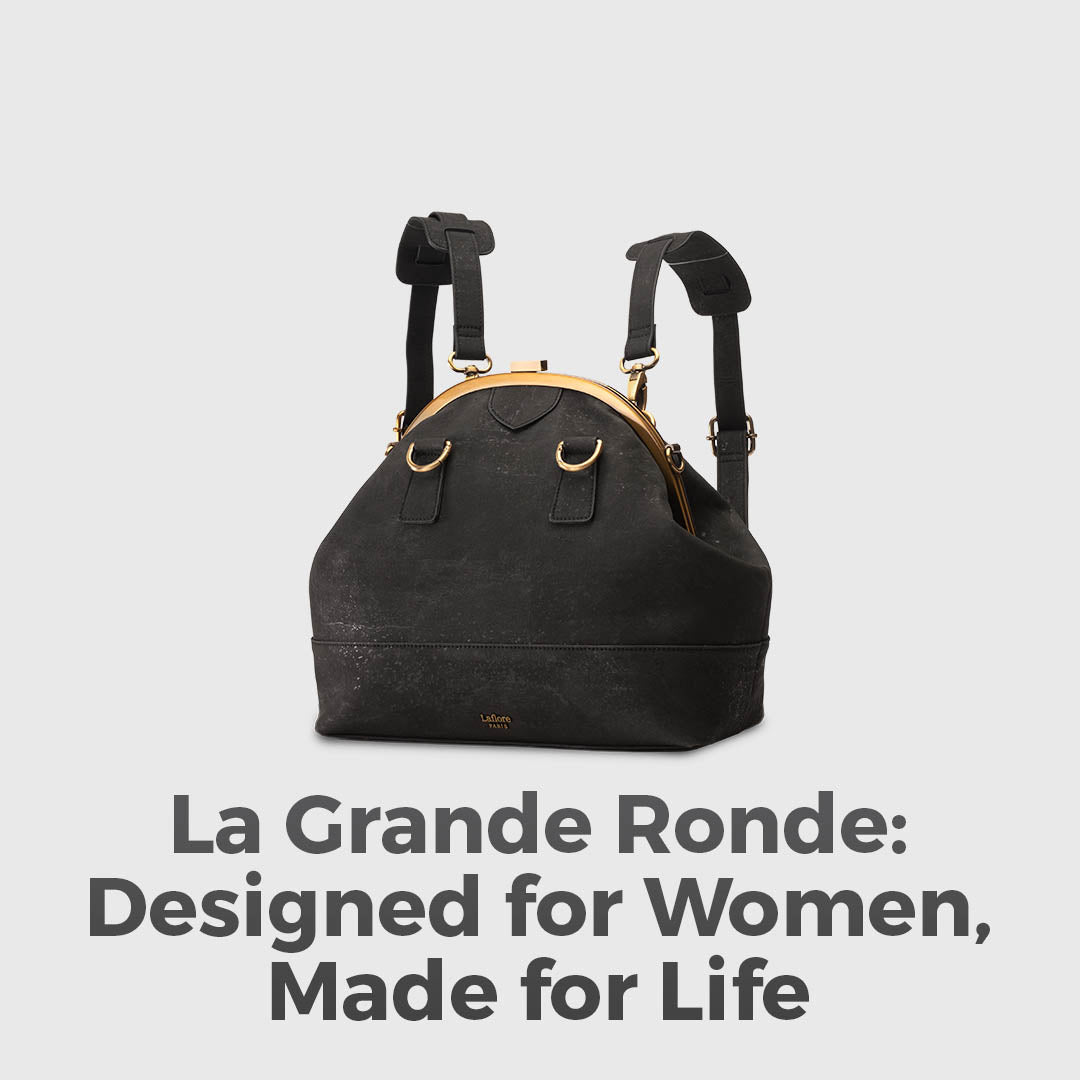 Parisian Cork Oak Handbag With 3 Ways To Wear