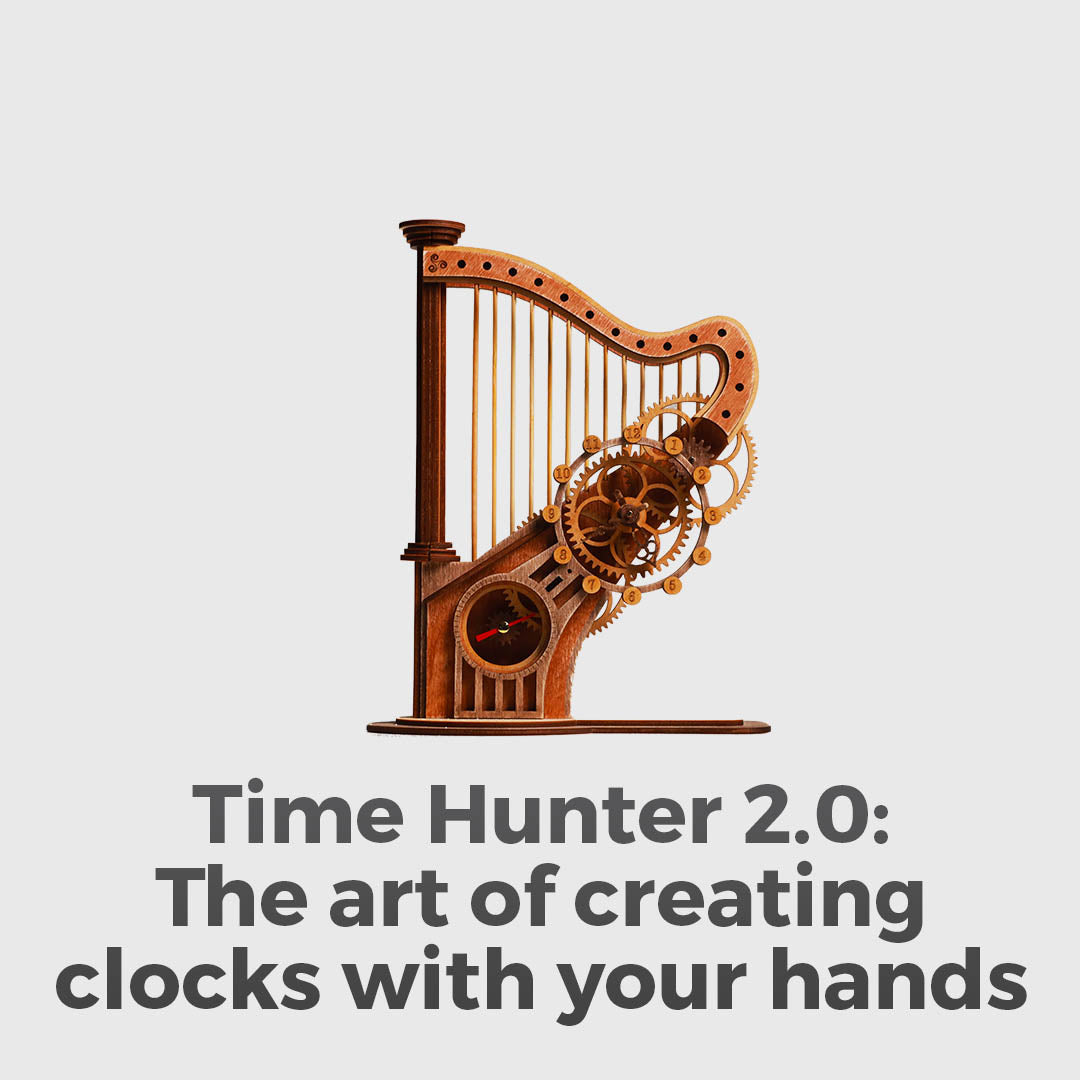 A Beautiful Wooden Clock Puzzle Set