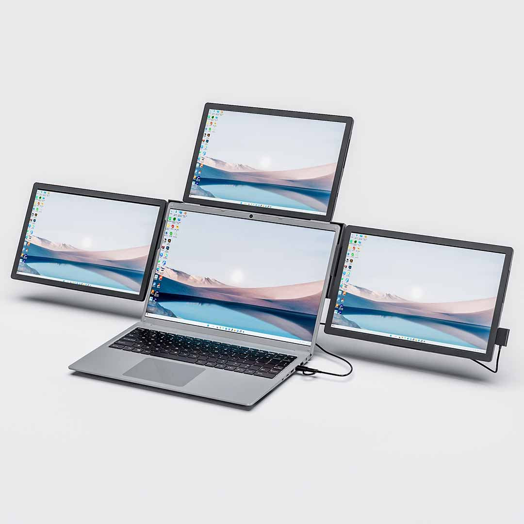 Portable 4-Screen Extended Monitor