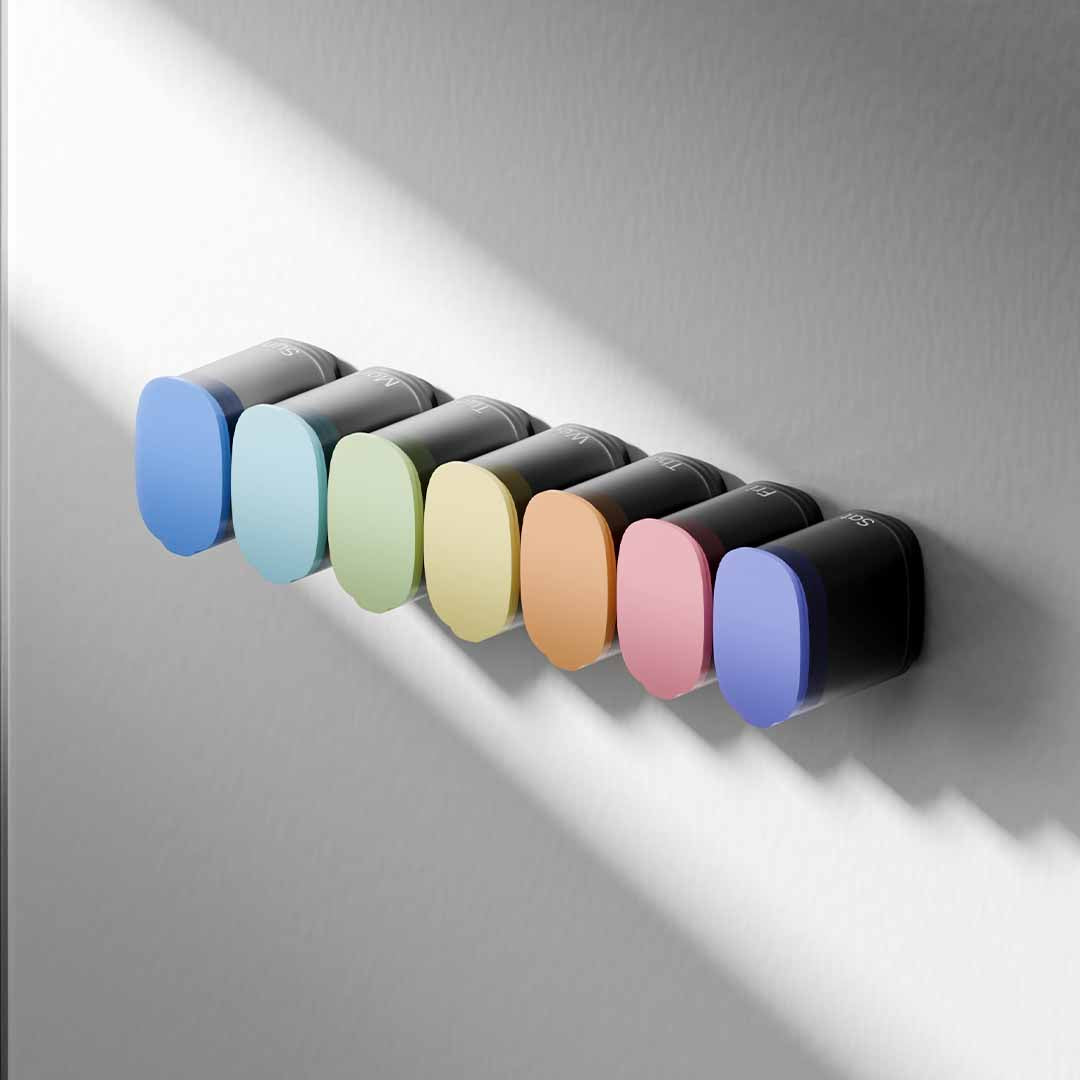 Colorful Vitamin Organizer With Daily Boxes