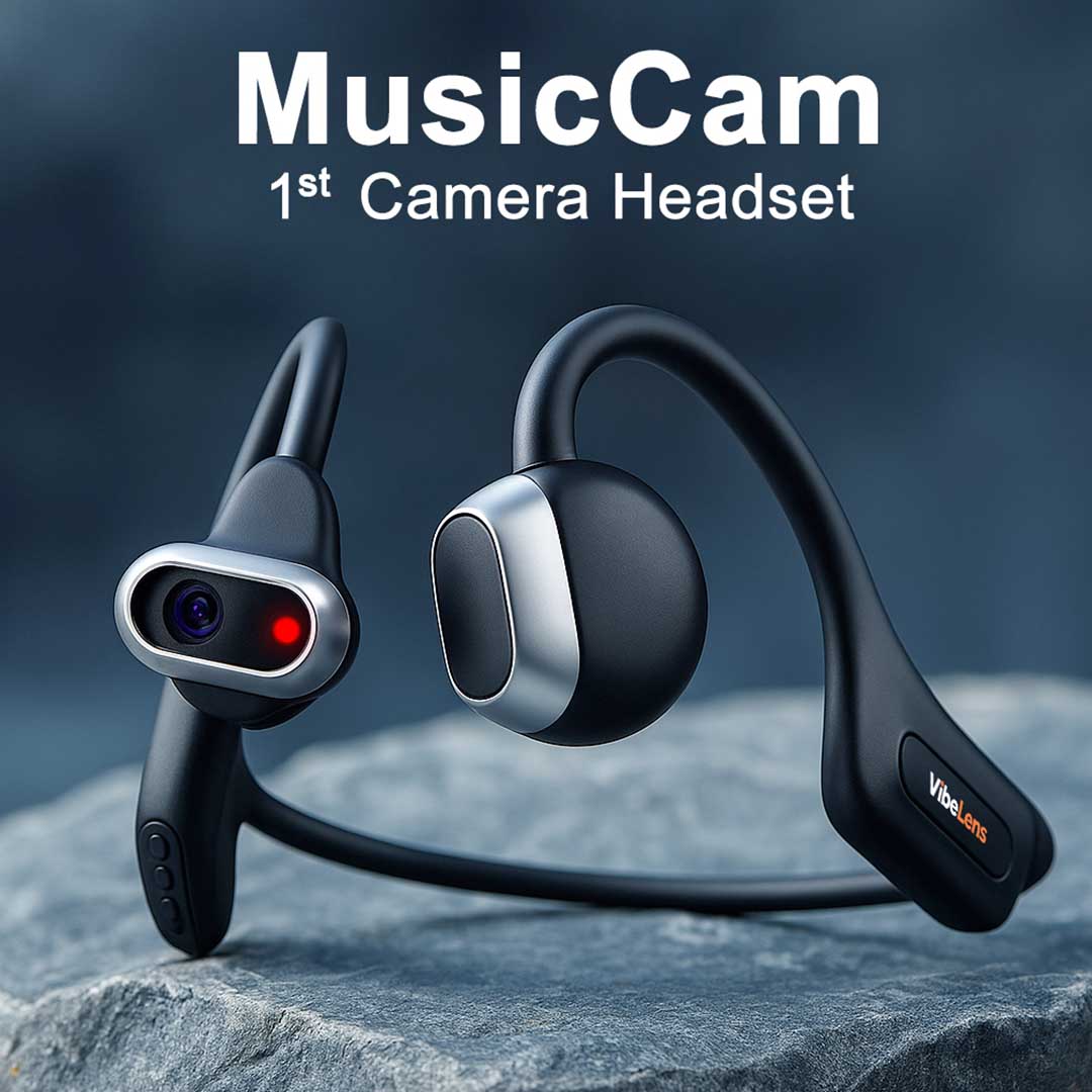 2K Camera Headset with Open-Ear Audio