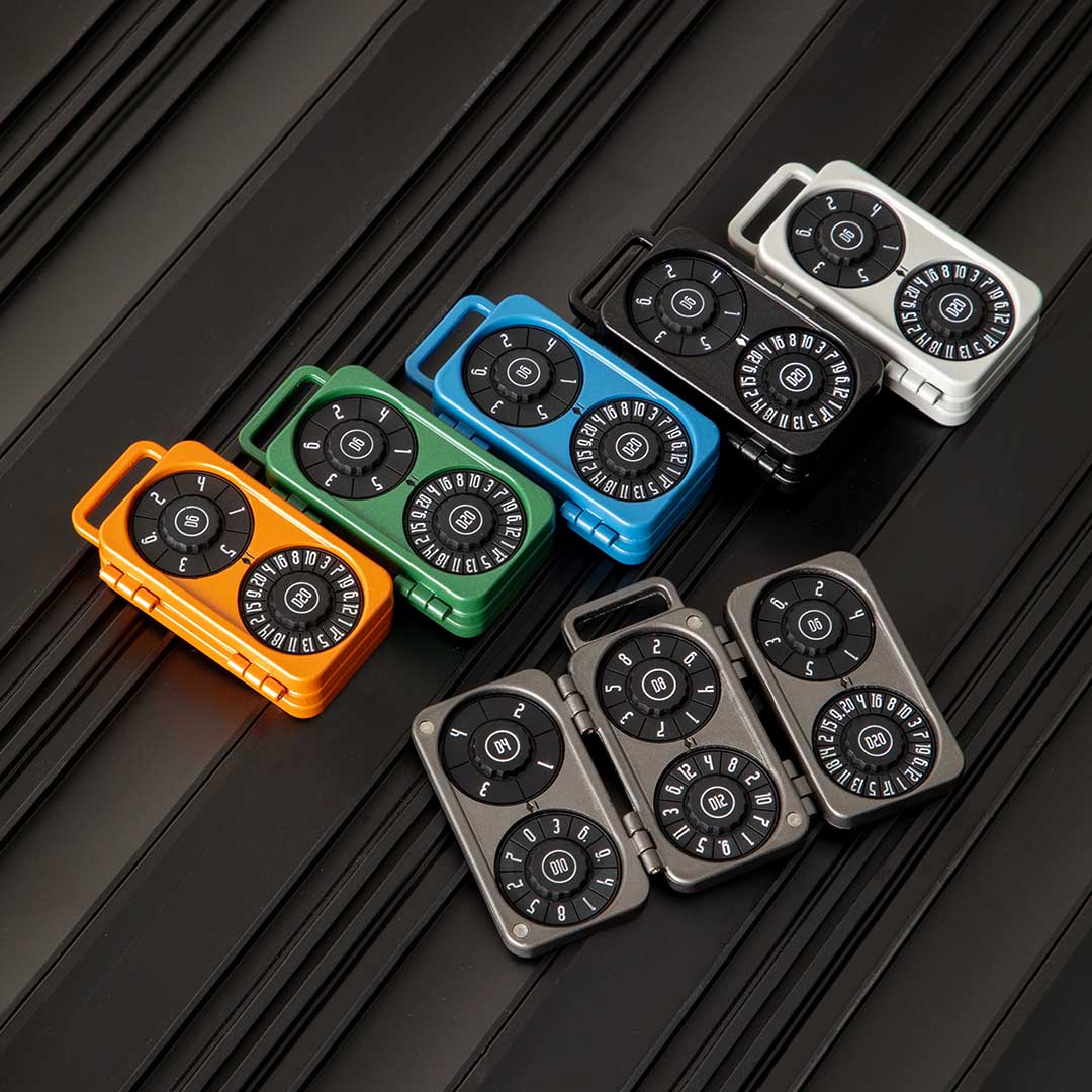 Magnetic Tri-Fold Metal Dice, d4 to d20