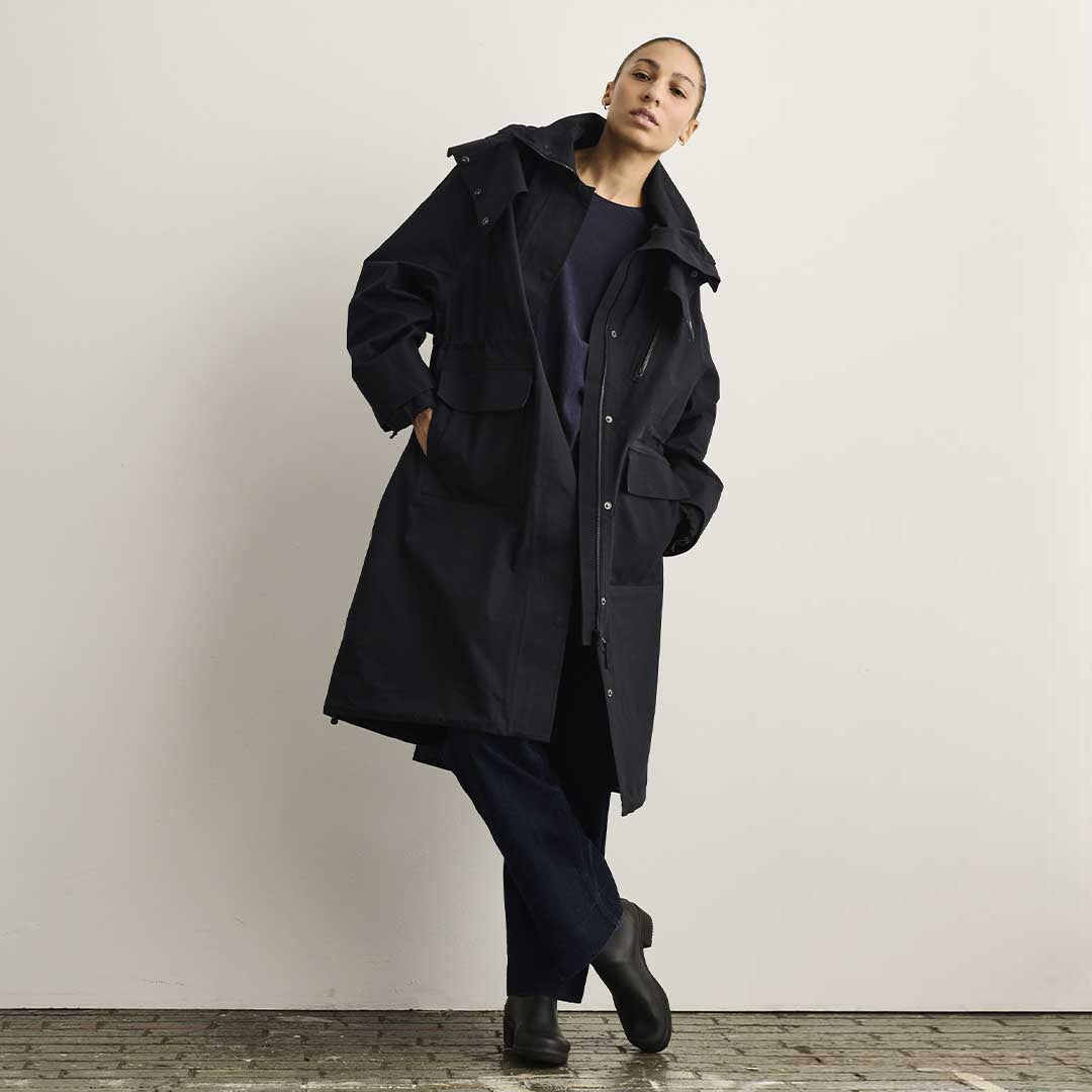 Plastic-free Organic Cotton Raincoat