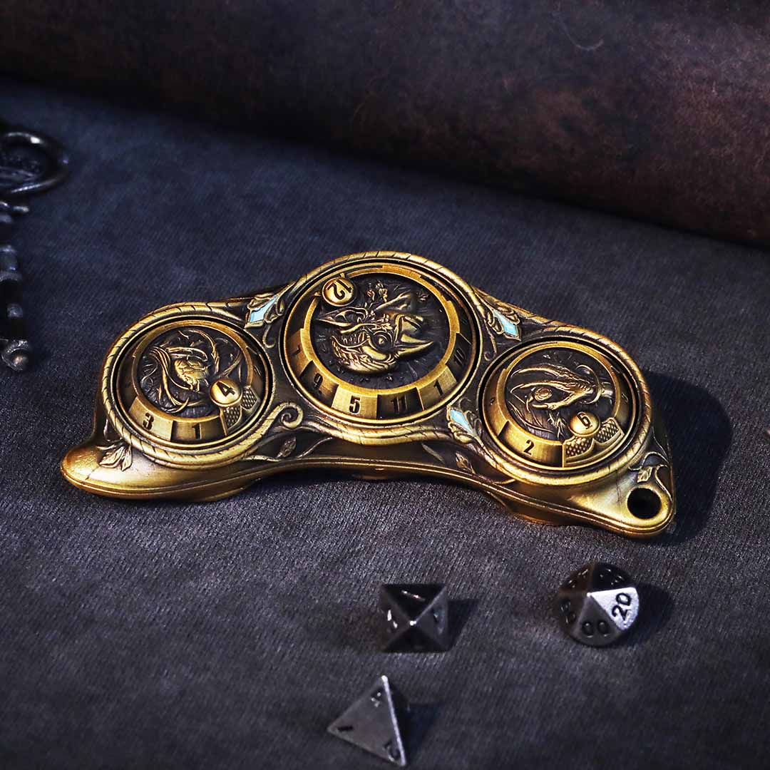 6-in-1 Metal Rotating RPG Dice Artifact