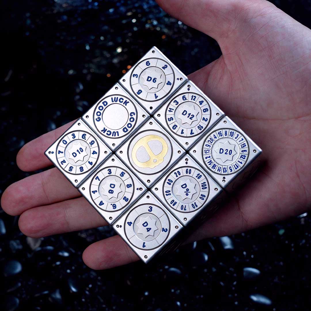 Titanium Magnetic Dice For Infinite Rolls