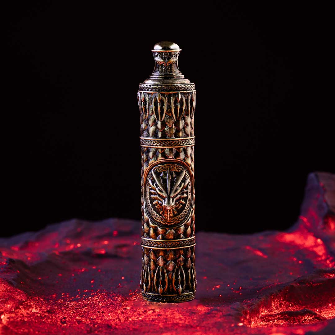 This Solid Brass Pendant Holds 7 Mini Dice