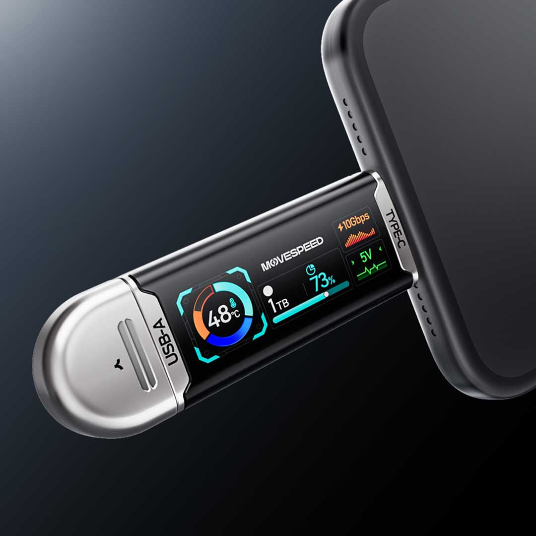 Dual Port USB Drive With A Display