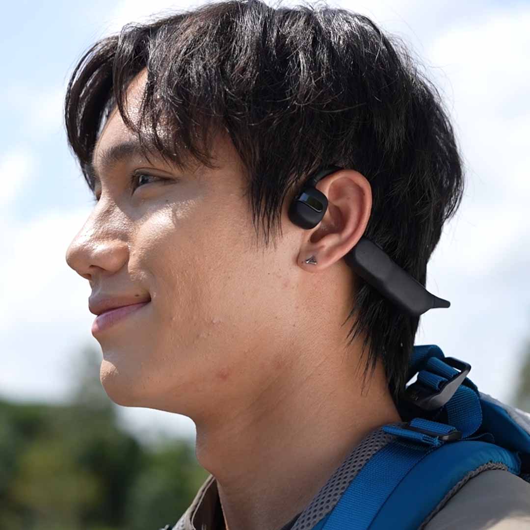 AI Bone Conduction Camera Headset