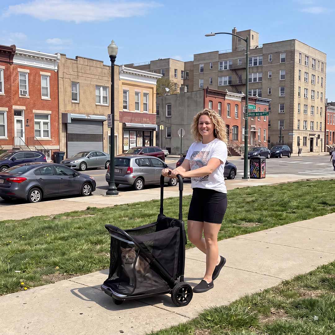A Backpack, Stroller, & Bike Trailer For Your Dog