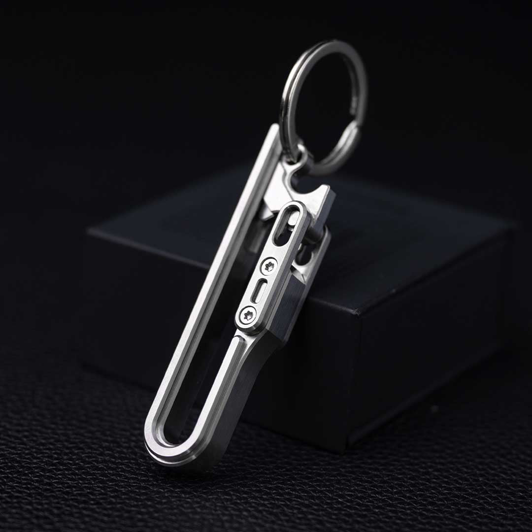 Titanium Keychain With Gravity Lock