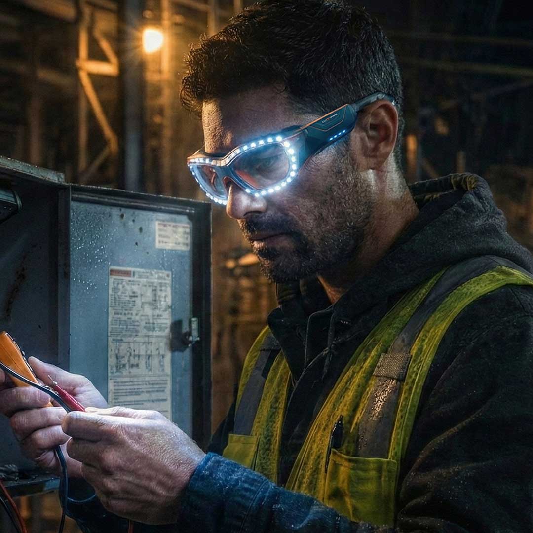 Hands-Free Illuminated Safety Glasses