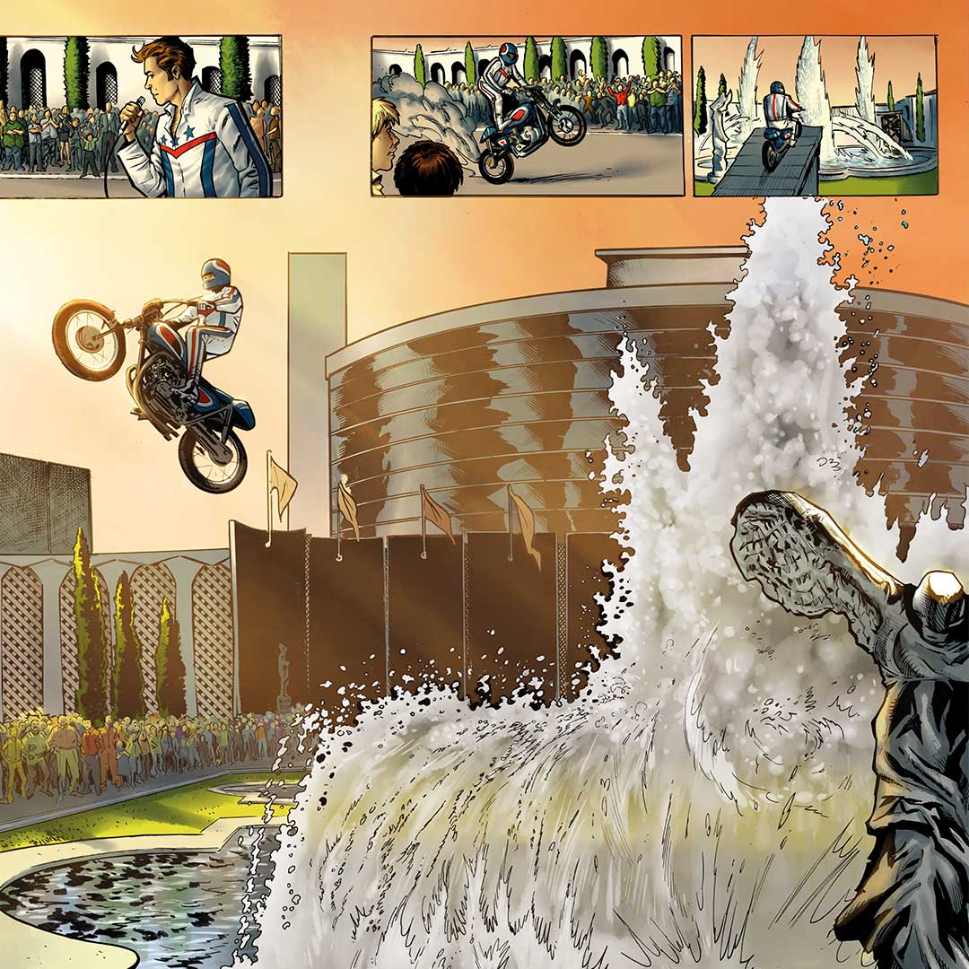 Evel Knievel Leaps Into Comic Book Action