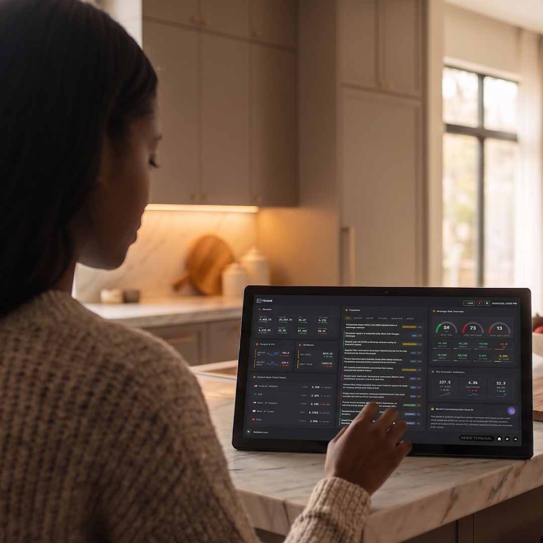 AI Financial Display With Real-Time Markets