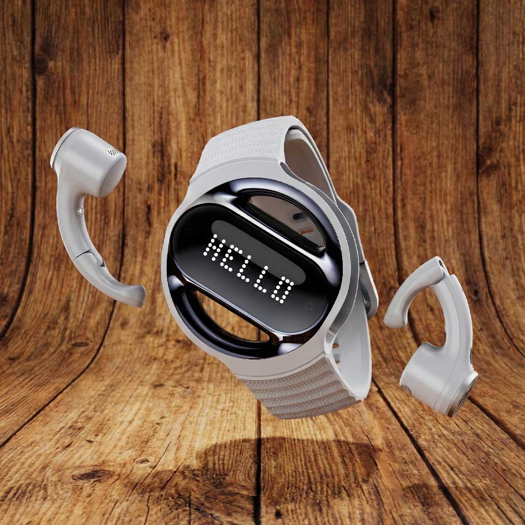 2-in-1 Watch With Open-Ear Earbuds