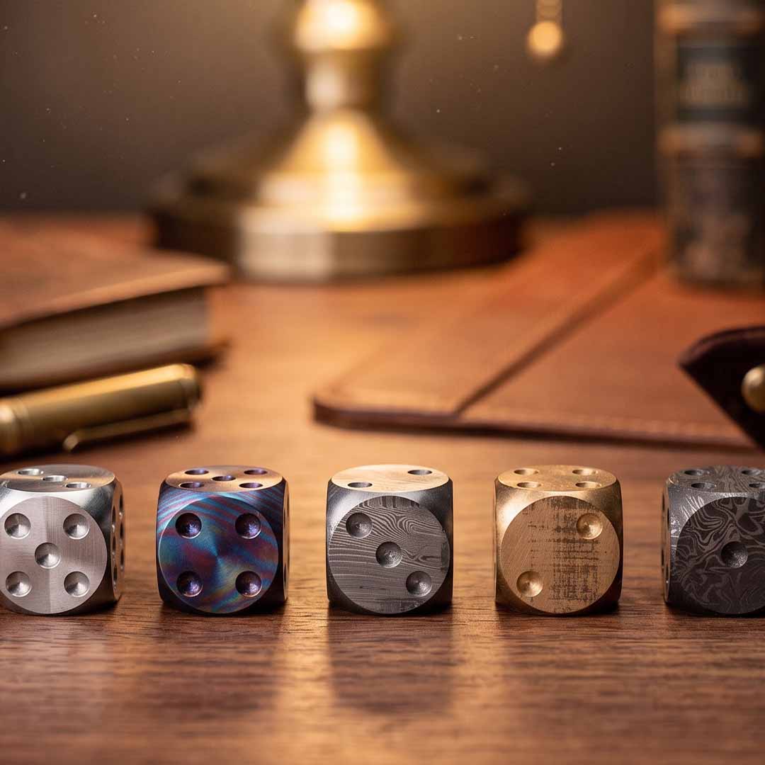 Forged Mokume Dice, CNC Perfected
