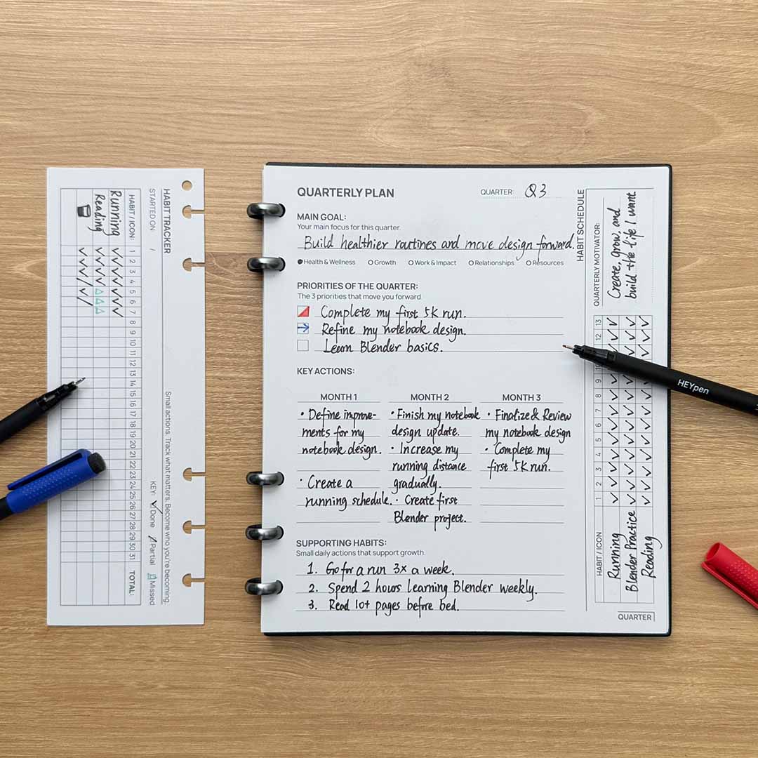 90-Day Goal And Habit Planner