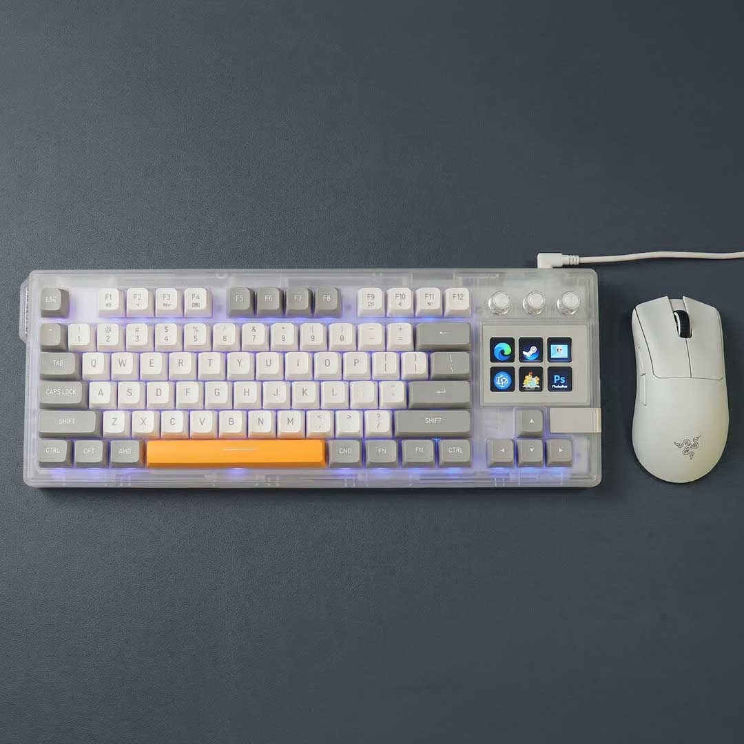 Wireless Mech Keyboard With LCD Keys