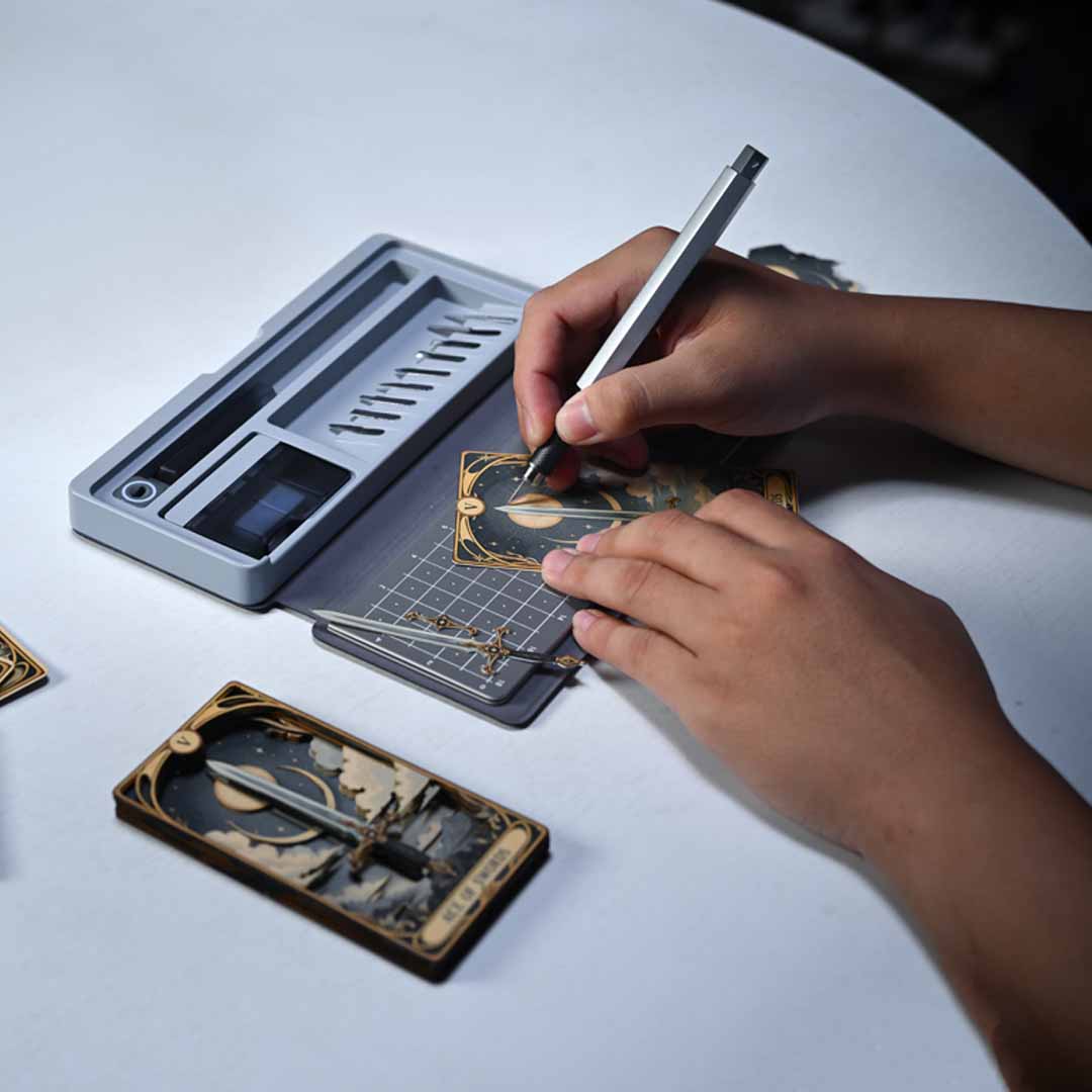 One-Press Hobby Knife Workspace