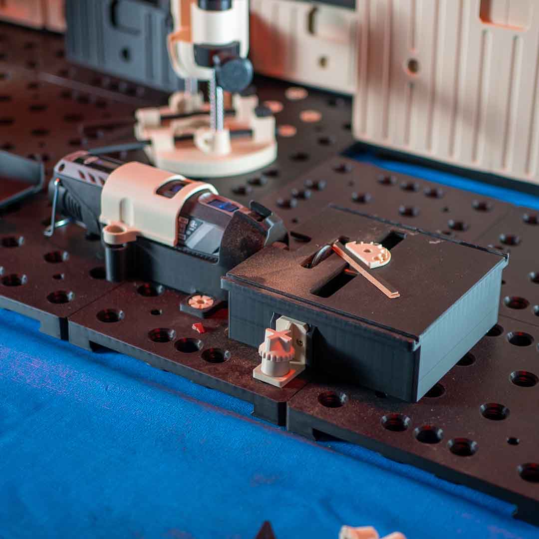 Modular 3D-Printed Rotary Tool Workshop