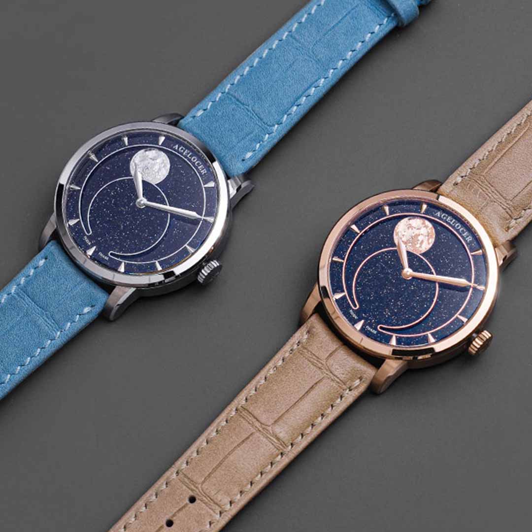 Rare Meteorite Moon Phase Watch