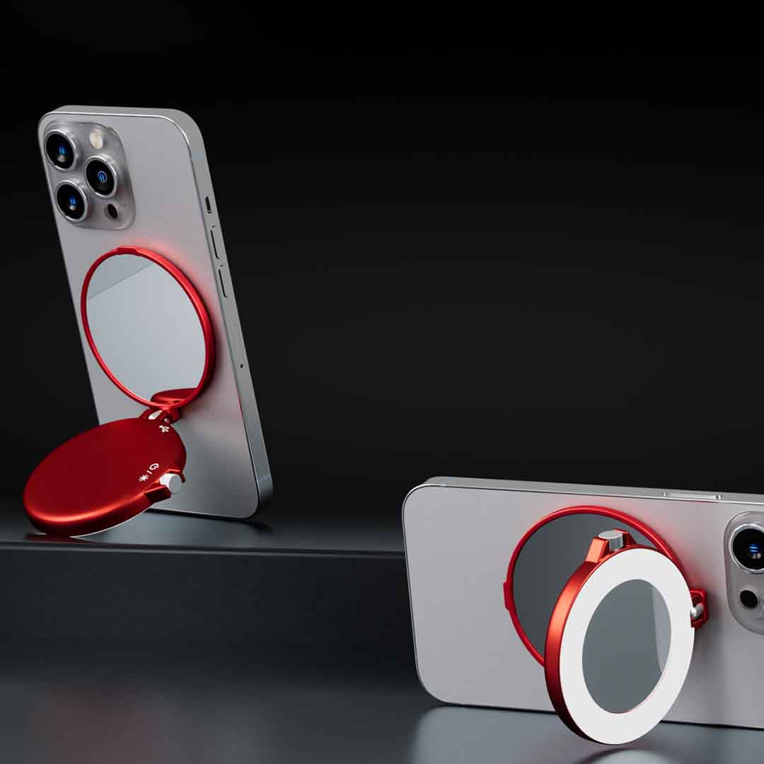 MagSafe Ring Light With Mirror & Phone Stand