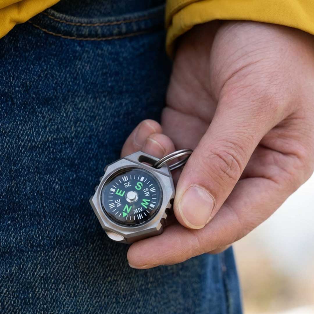 Titanium Compass Flashlight, Always Ready