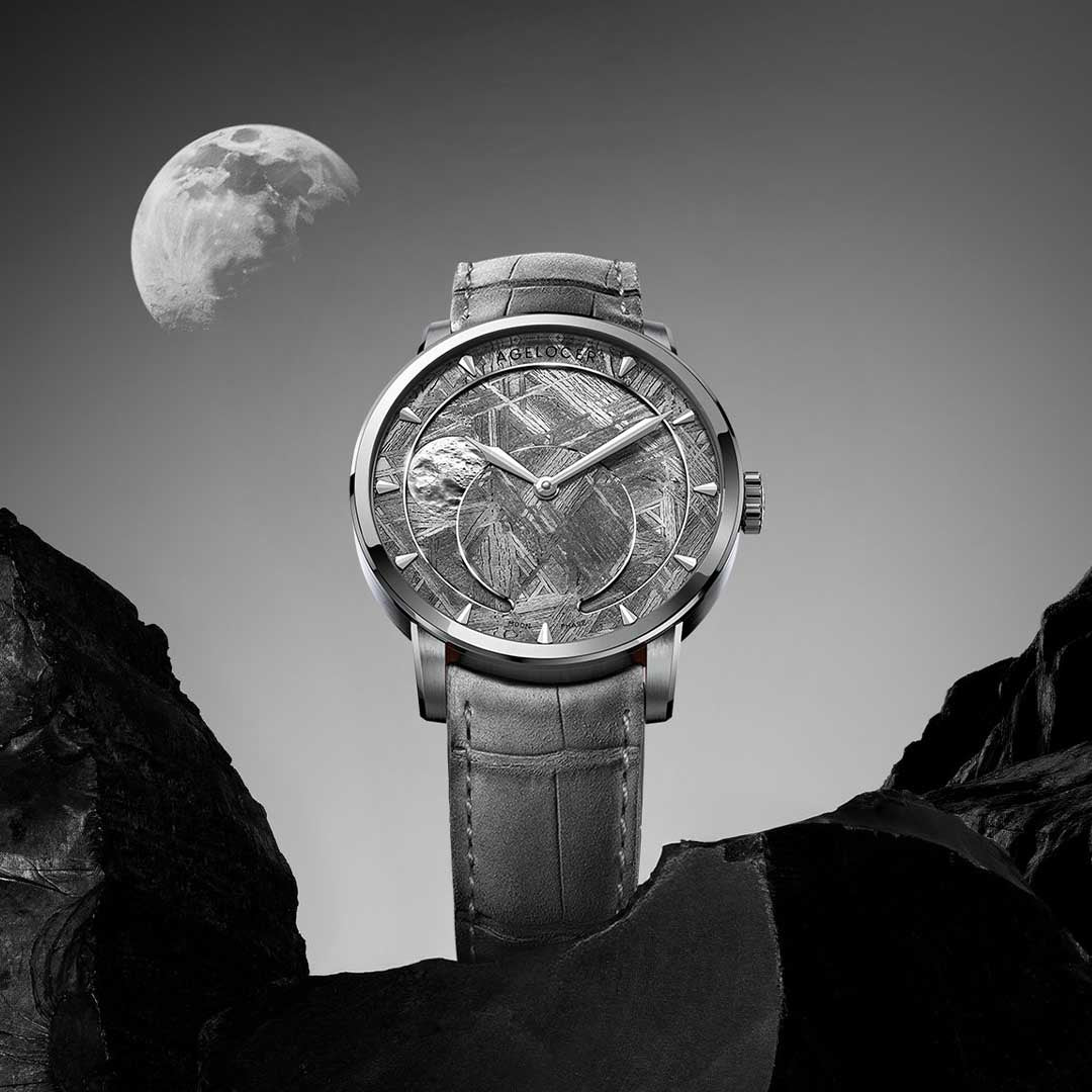 Rare Meteorite Moon Phase Watch