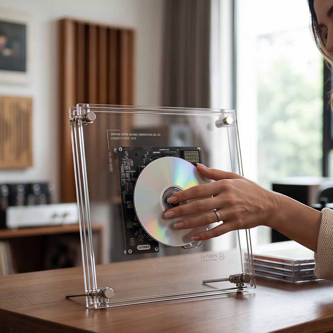 Transparent Wall-Mount CD Player