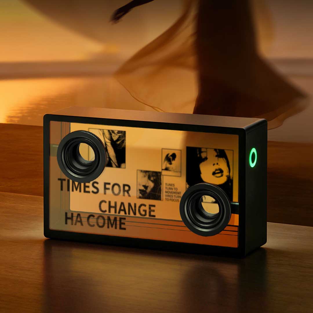 Transparent Speaker With Floating Lyrics