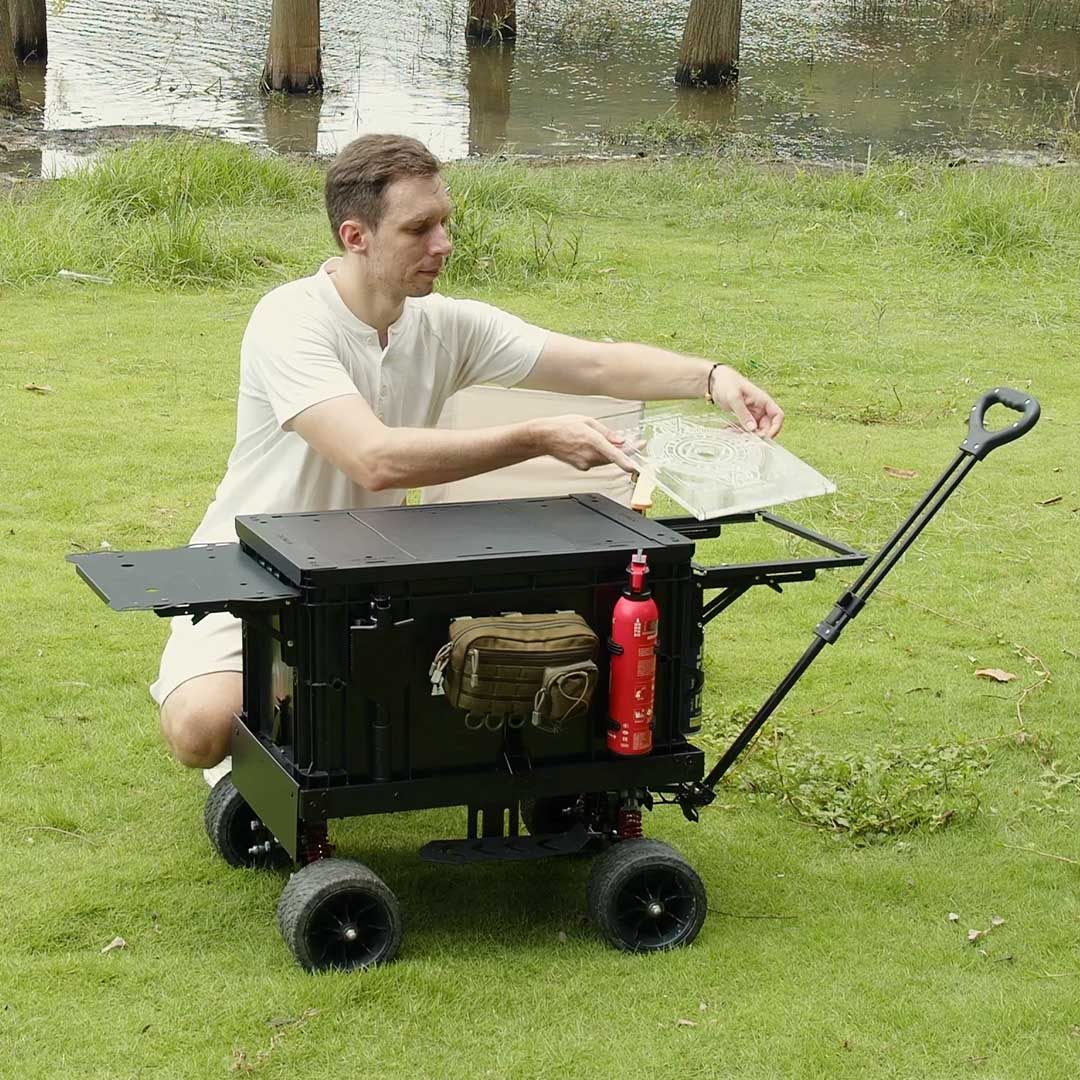 All-Terrain Cart With Folding Picnic Table