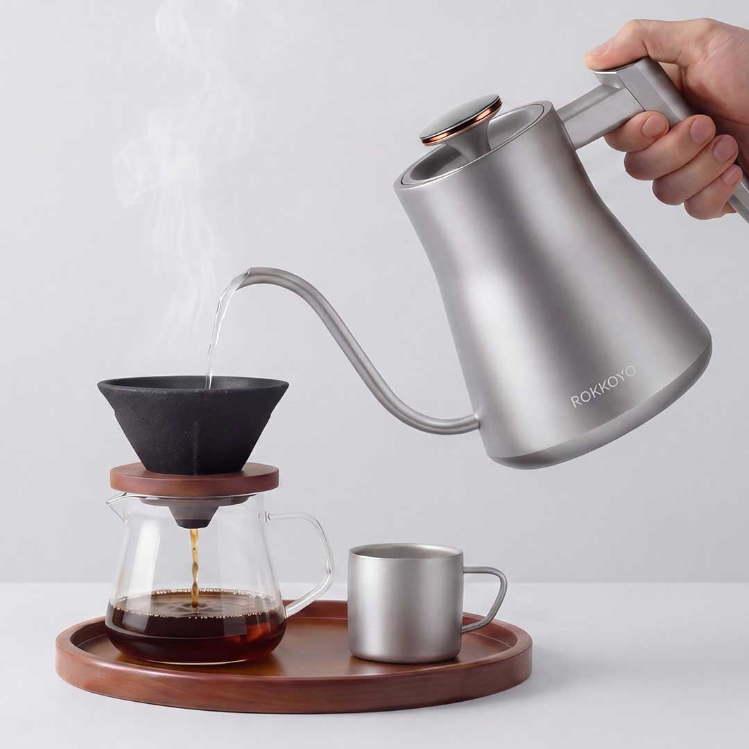 Titanium Gooseneck Kettle With ± 1 °C Control