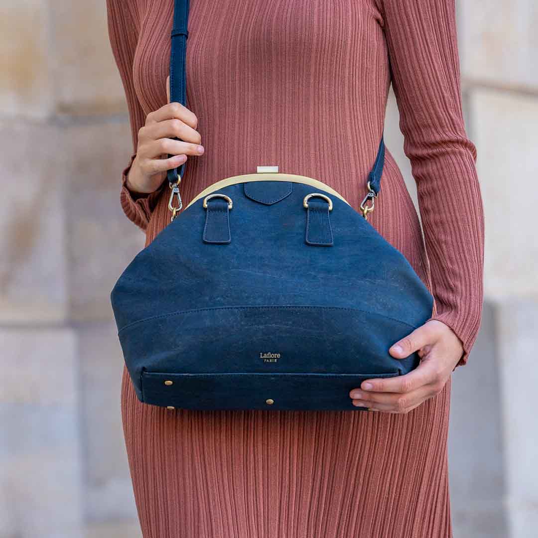 Parisian Cork Oak Handbag With 3 Ways To Wear