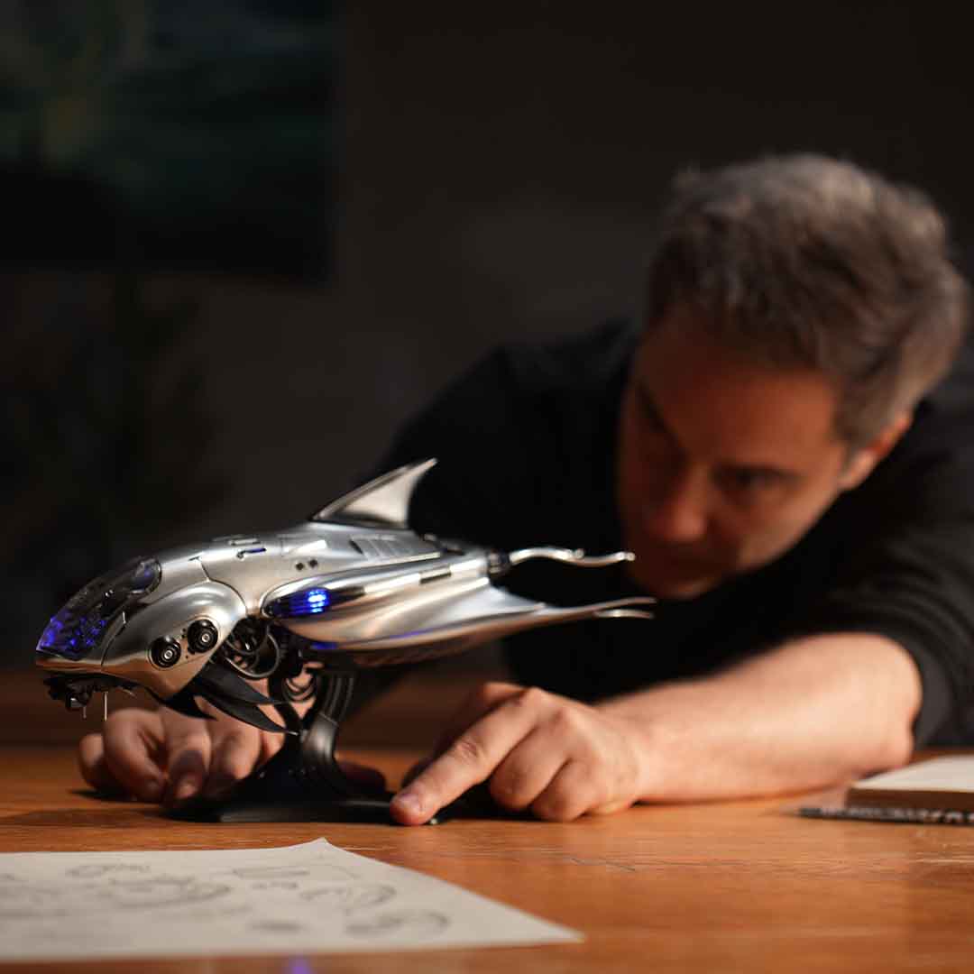 Magnetic Mechanical Sculpture With Motion
