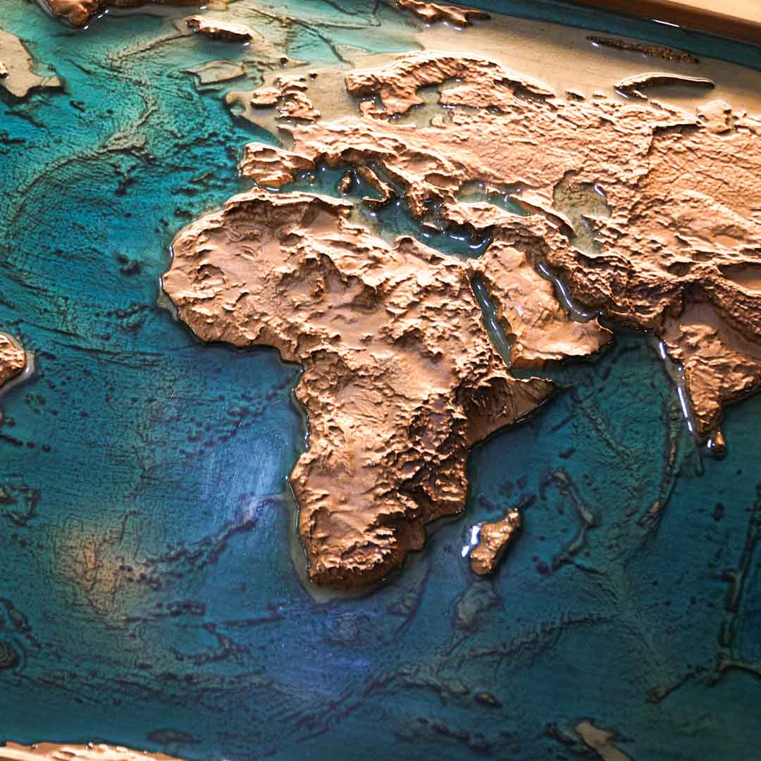 A Glowing World Map, Made by Hand