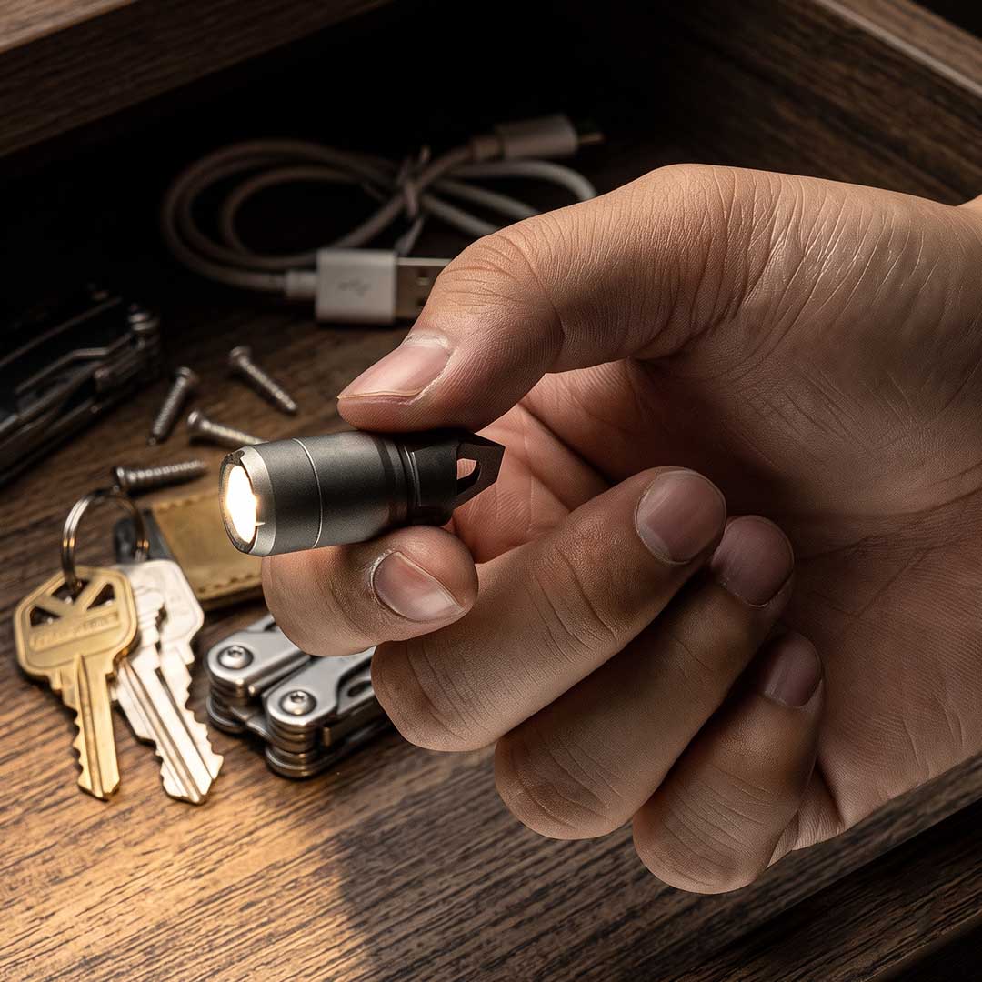 Keychain Flashlight With Spare Power